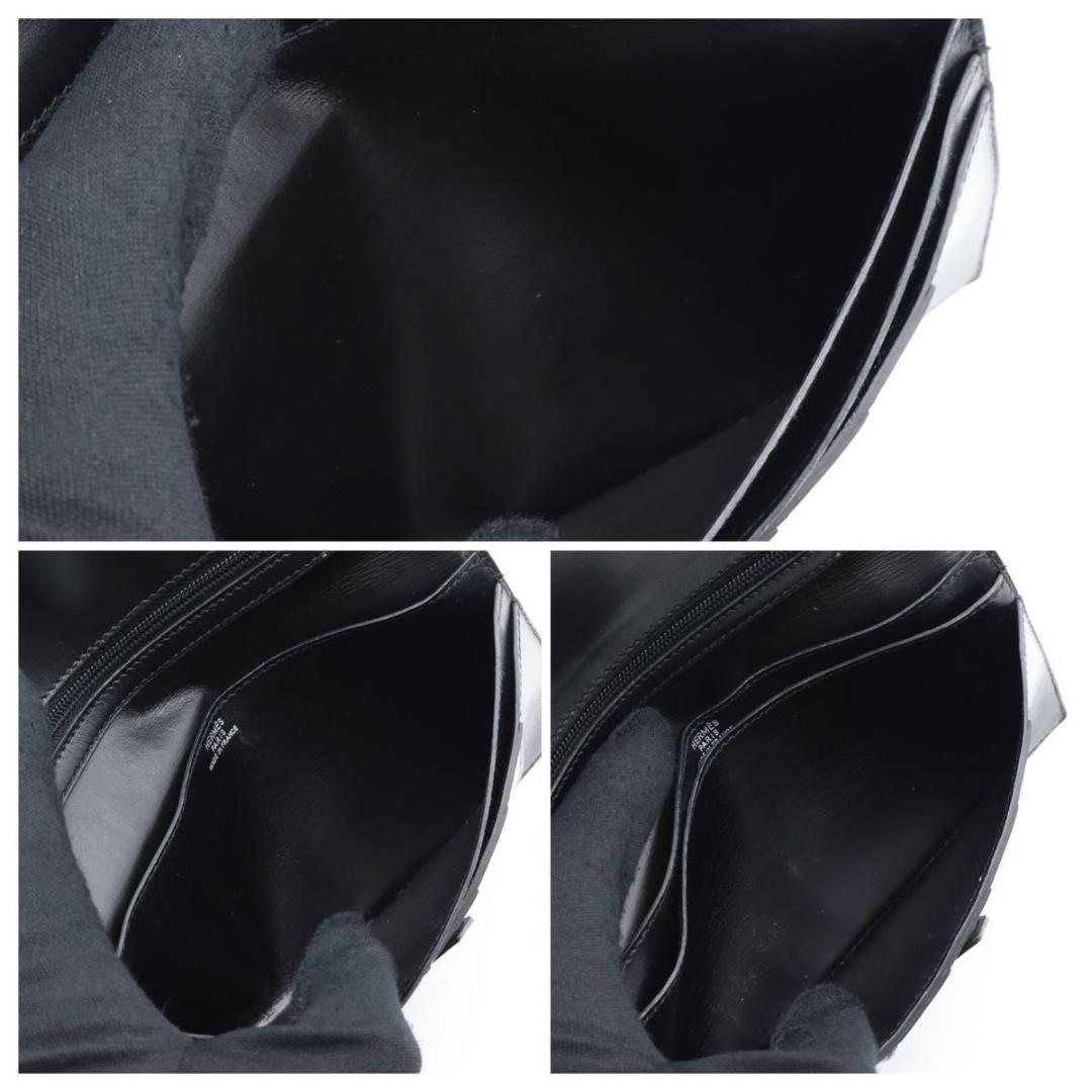 【極美品】HERMES ベアンクラシック　ボックスカーフ　長財布　黒