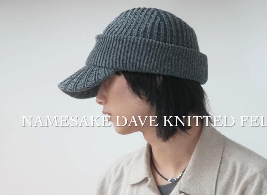 帽子 NAMESAKE Dave Knitted Fedora Brown