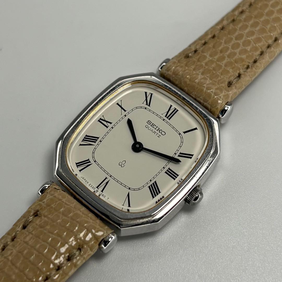 未使用品 SEIKO セイコー ソシエ 1980年製 クォーツ腕時計 電池交換済