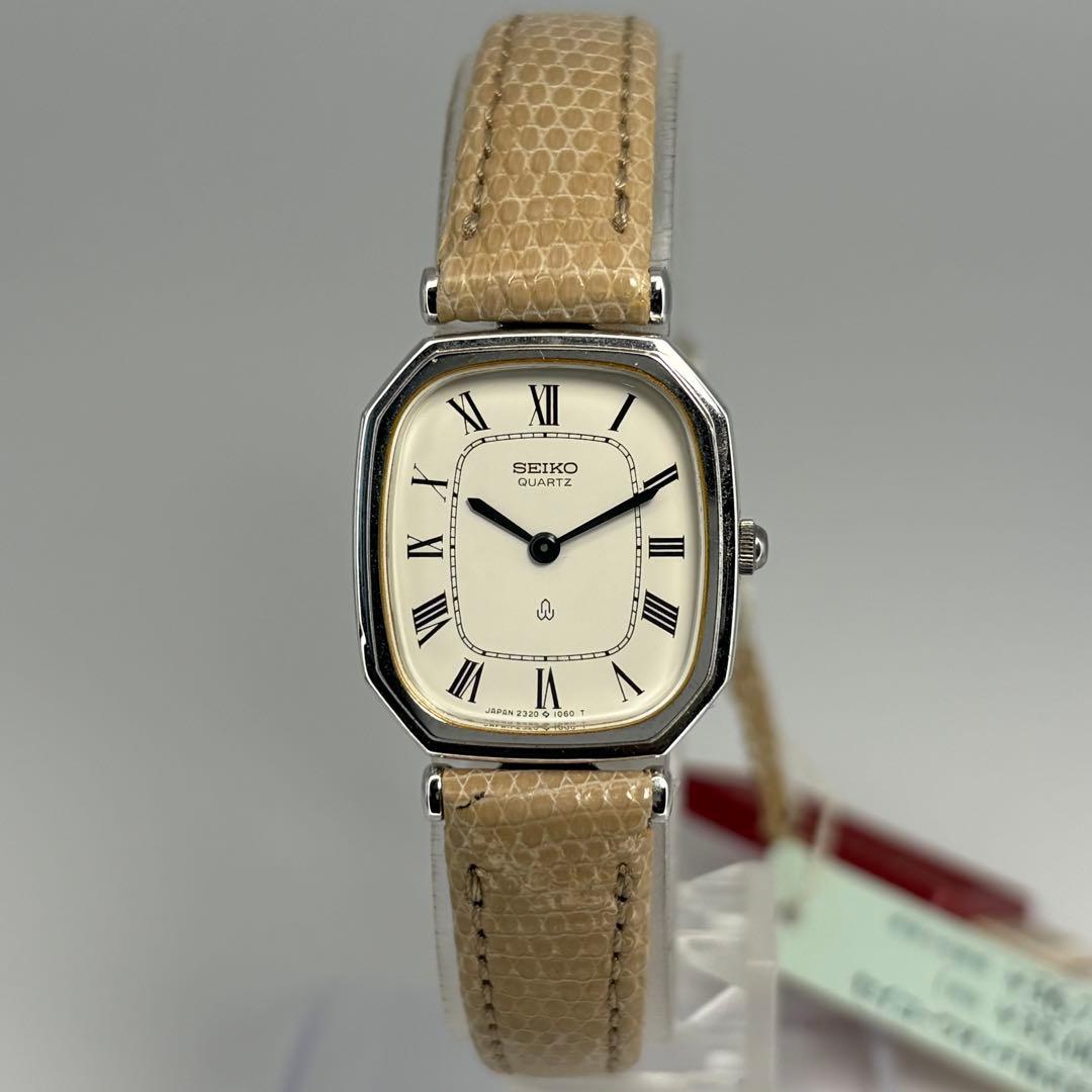 未使用品 SEIKO セイコー ソシエ 1980年製 クォーツ腕時計 電池交換済