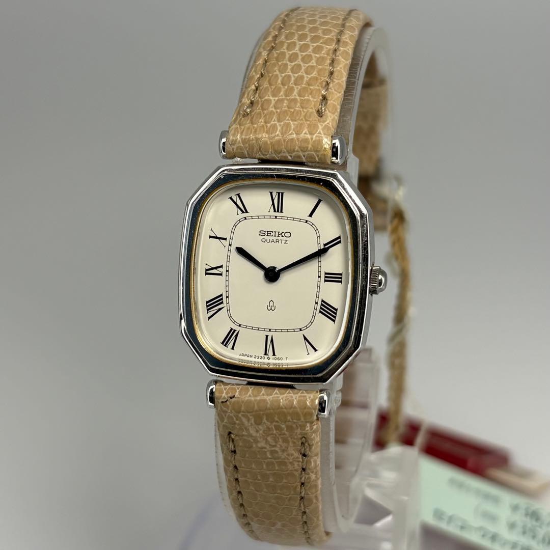 未使用品 SEIKO セイコー ソシエ 1980年製 クォーツ腕時計 電池交換済