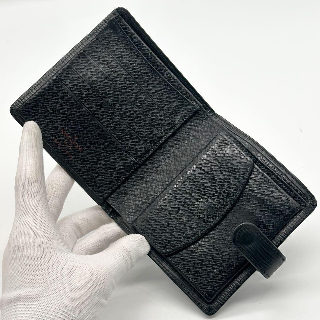 ルイヴィトン ポルトビエ カルトクレディ コンパクト エピ ブラック 二つ折り