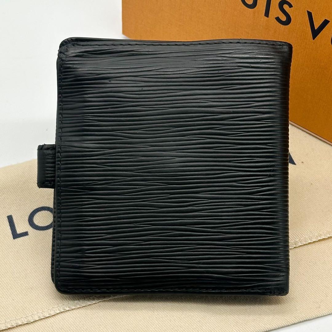 ルイヴィトン ポルトビエ カルトクレディ コンパクト エピ ブラック 二つ折り