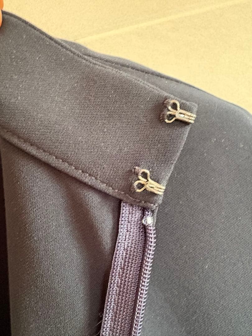 クリーニング済　ENFOLD ハイネック　ワンピース　ネイビー　38