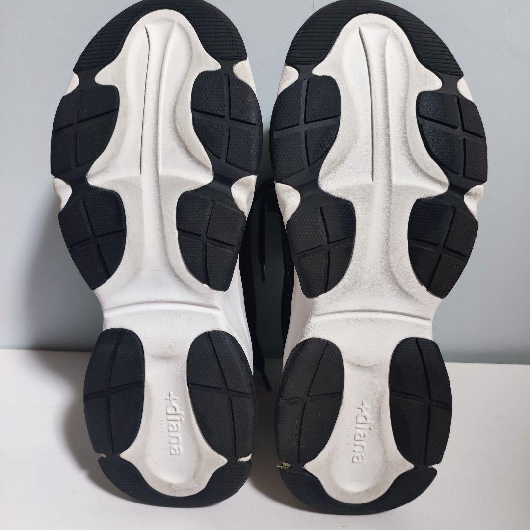 ＋diana プラスダイアナ　リサイクルニットコンビスニーカー