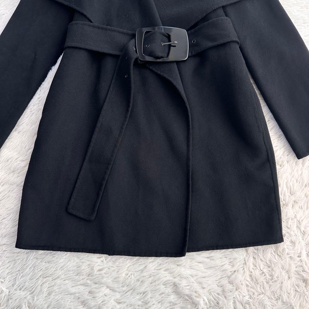 ADOLFO DOMINGUEZ ガウンコート ダブルフェイス ベルト 女優襟