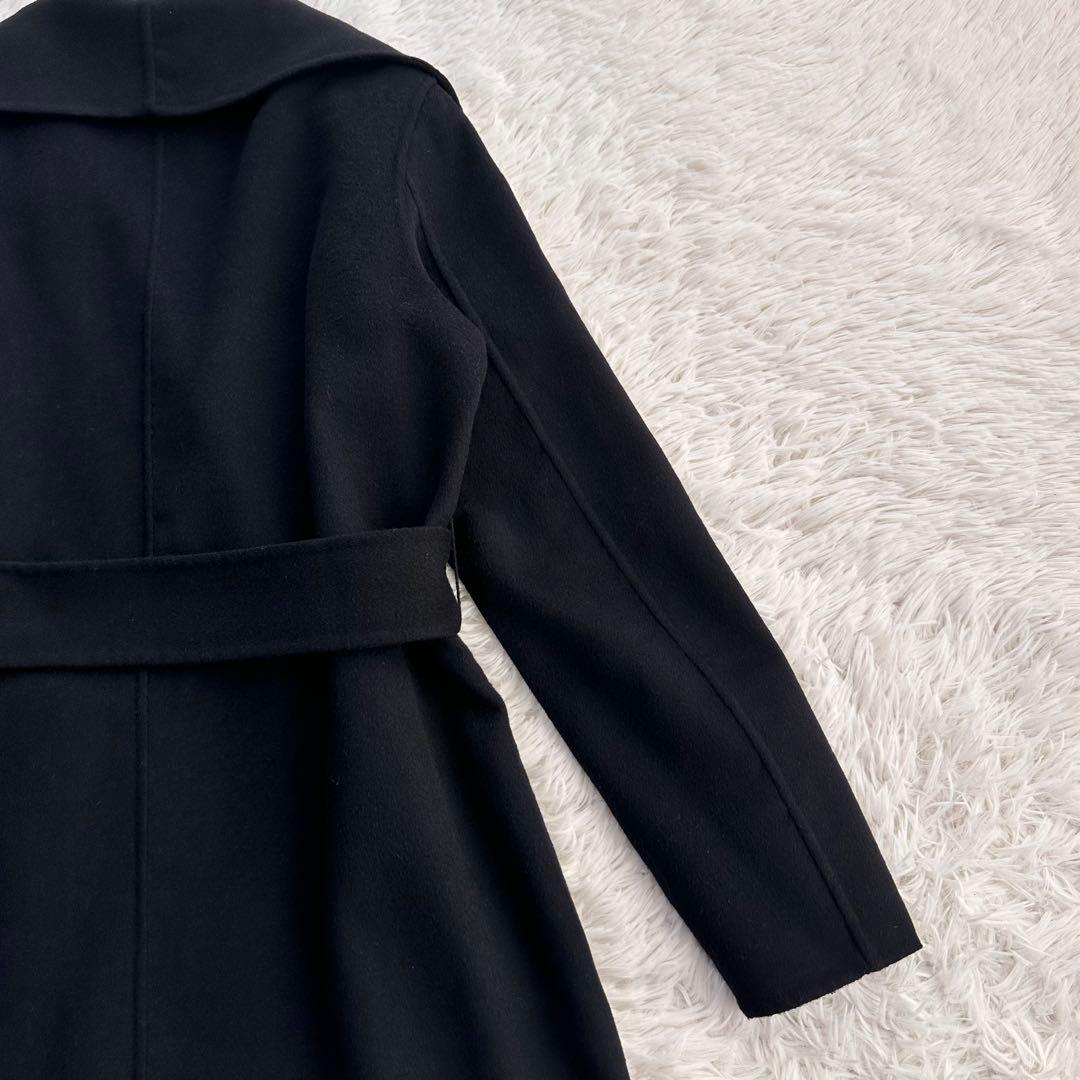 ADOLFO DOMINGUEZ ガウンコート ダブルフェイス ベルト 女優襟