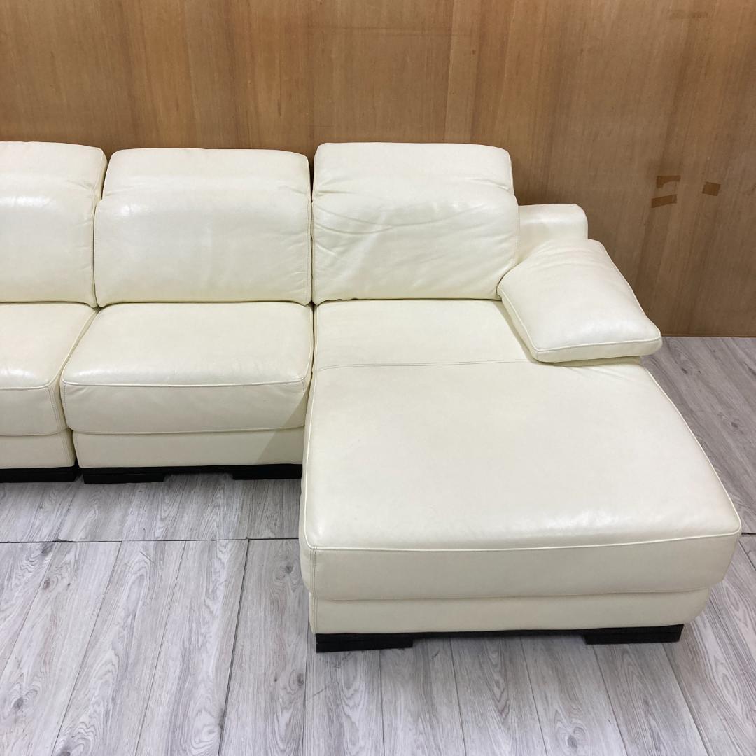 IDC大塚家具　L/Sコンフォート　大型　カウチソファ　本革　350ｃｍ