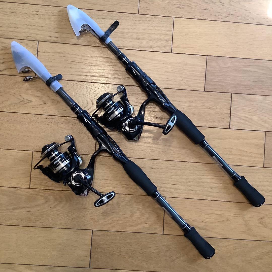 フロロ2号x2個2.4m&2.7mコンパクトロッド&スピニング3000と4000