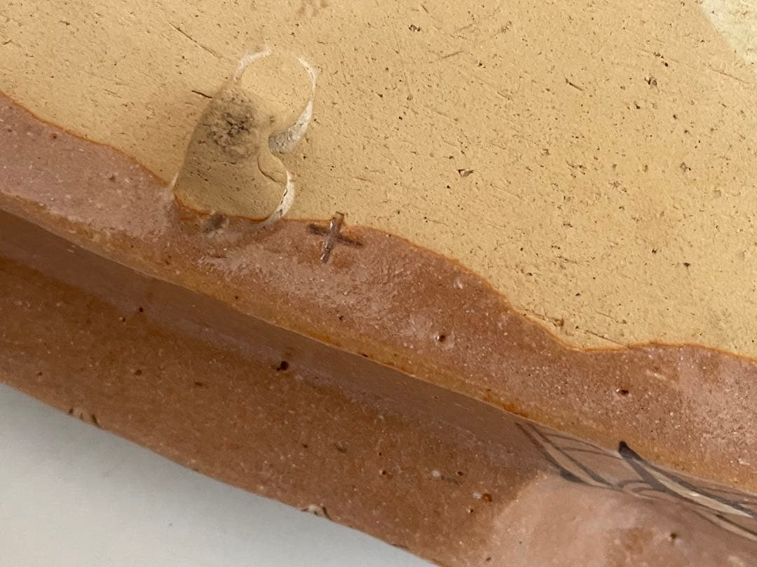 陶芸家　加藤十右衛門　赤織部　手鉢　手付菓子鉢　鳴海織部　菓子器　懐石　共箱