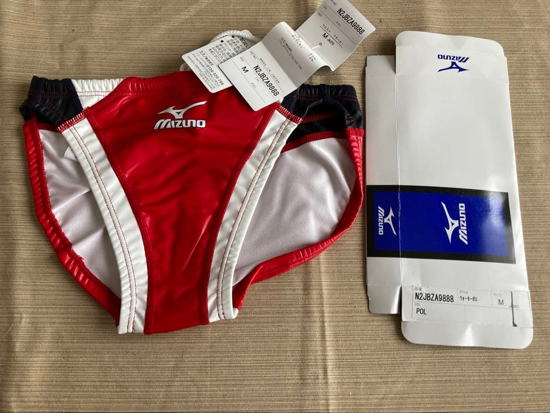 オ*ー様 MIZUNO競パン ポロパン 未使用Mサイズ　ブラック×レッド×ホワイ