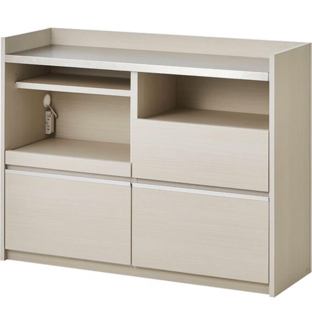 両面使える間仕切りカウンター (KM01CT120 ホワイト)