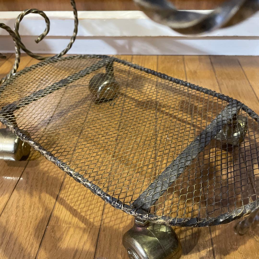 RENAISSANCE サイドテーブル ゴールド 薔薇 棚付き コーヒーテーブル