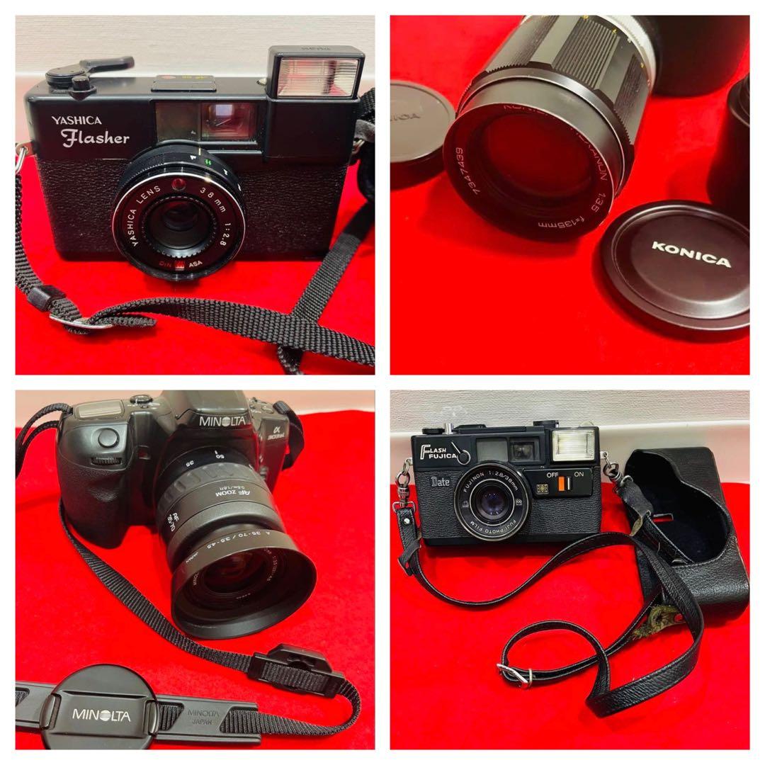 カメラ　レンズ　おまとめ　4点セット　ヤシカ　ミノルタ　フジカ　コニカ