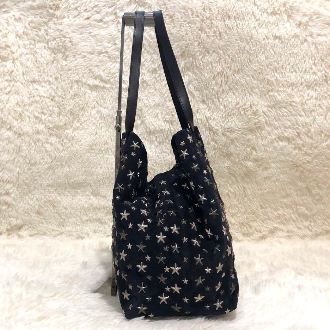 ジミーチュウ　スエードレザー トートバッグ ピムリコ スタースタッズ ブラック