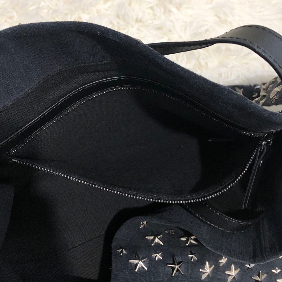 ジミーチュウ　スエードレザー トートバッグ ピムリコ スタースタッズ ブラック