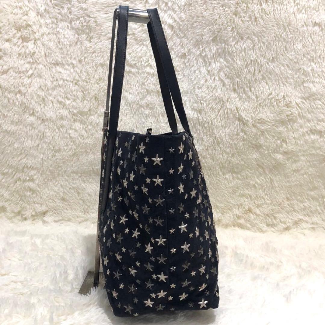 ジミーチュウ　スエードレザー トートバッグ ピムリコ スタースタッズ ブラック