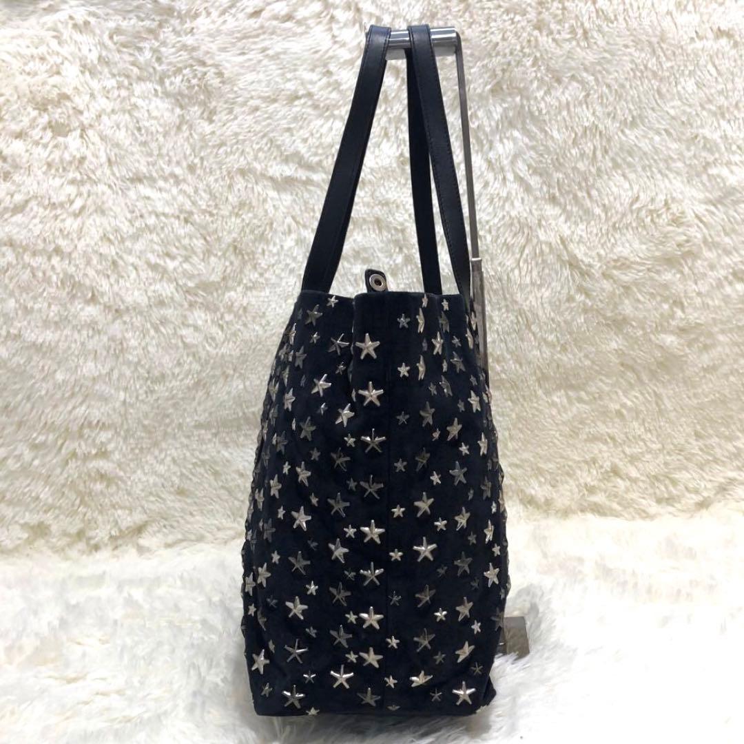 ジミーチュウ　スエードレザー トートバッグ ピムリコ スタースタッズ ブラック