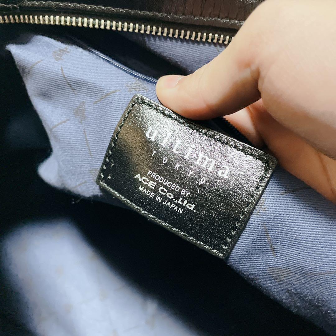 ウルティマトウキョウ× エース　ボストンバッグ　ツーウェイ　金具　ブラック