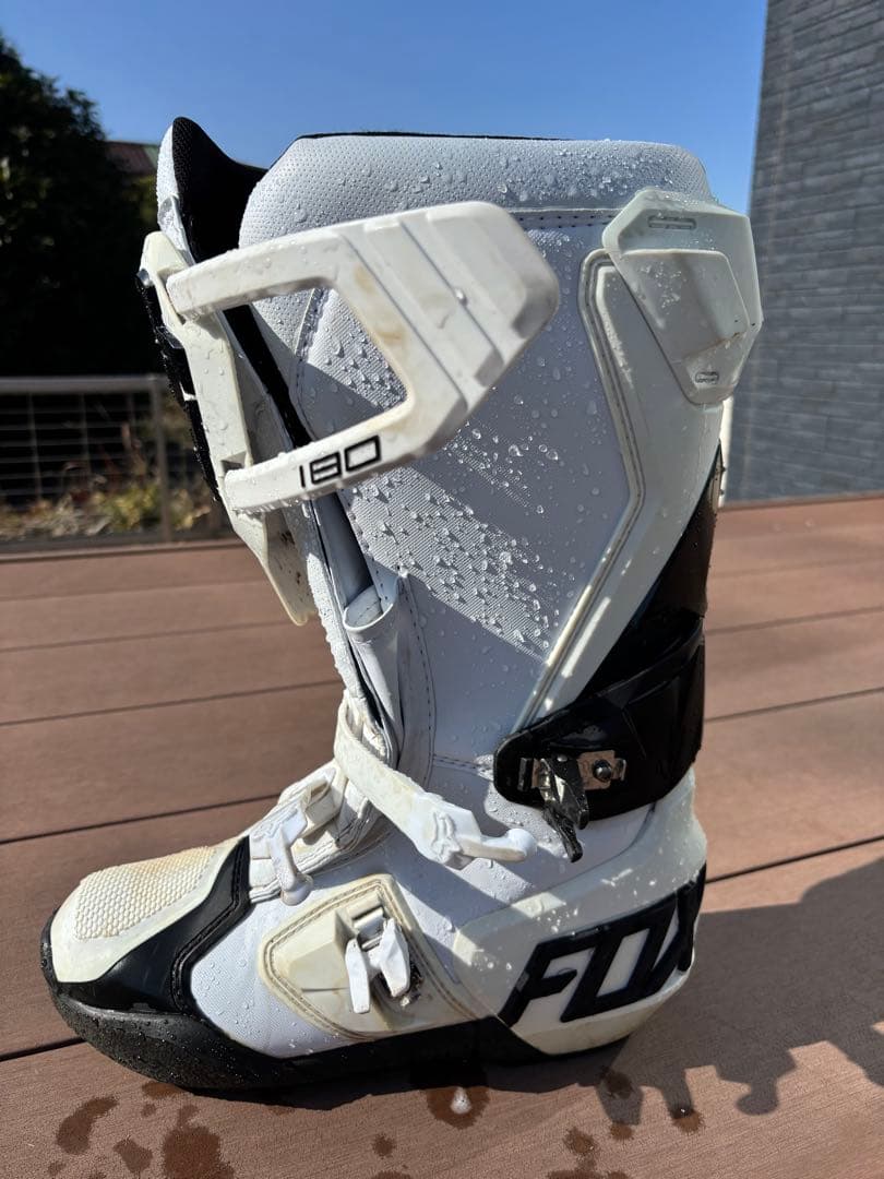 FOX 180 バイクブーツ ホワイト/ブラック