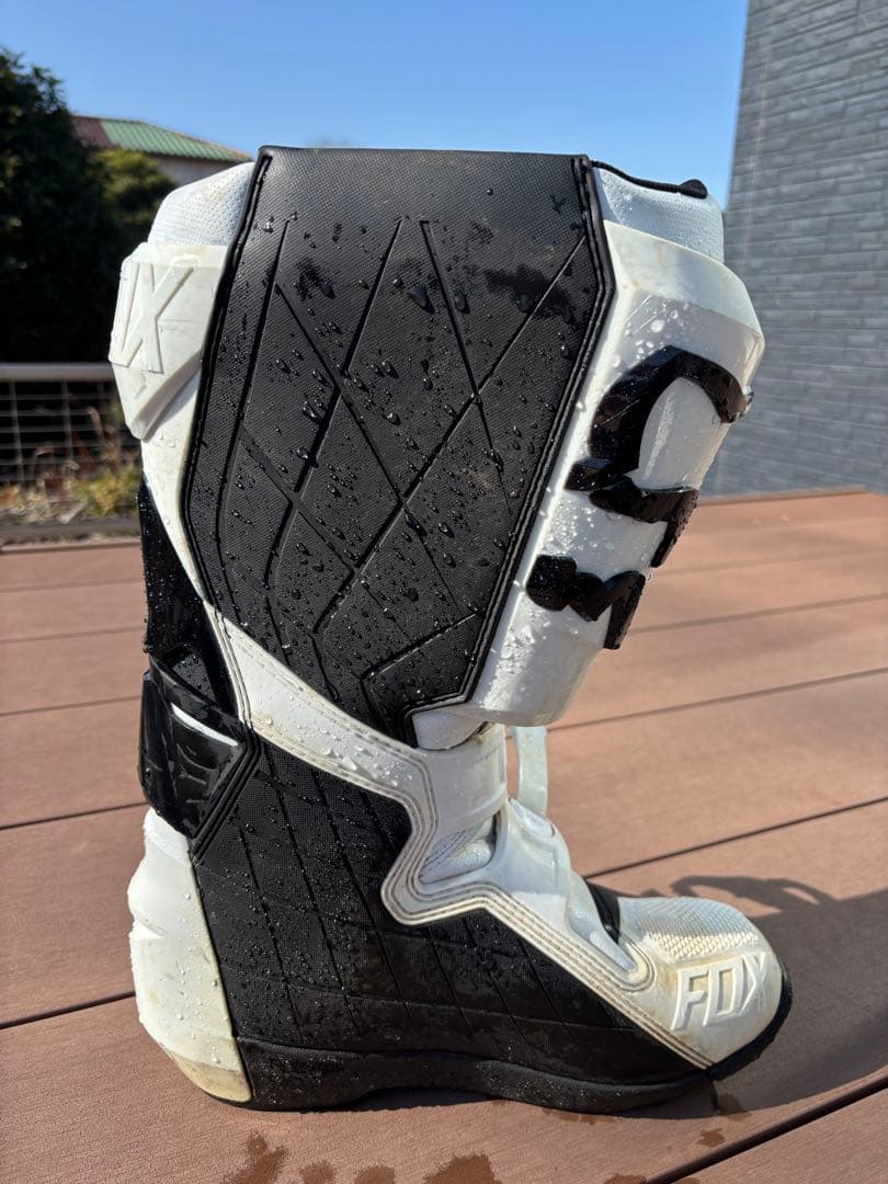 FOX 180 バイクブーツ ホワイト/ブラック