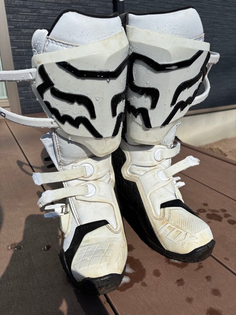 FOX 180 バイクブーツ ホワイト/ブラック