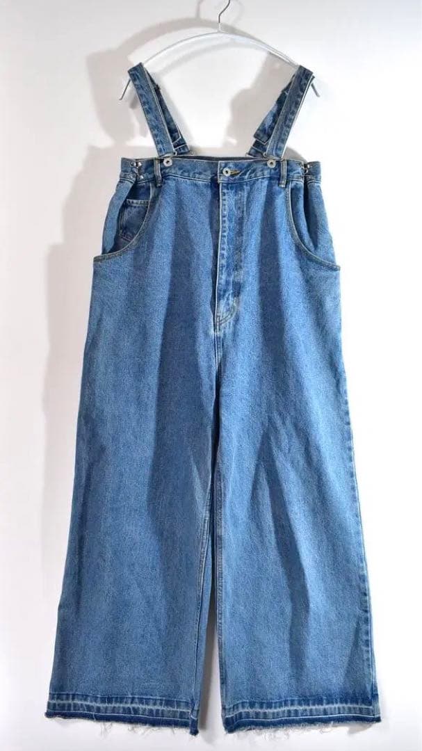 24SS超美品！完売DouDouデニムサロペット股上深め人気ブルーオールインワン