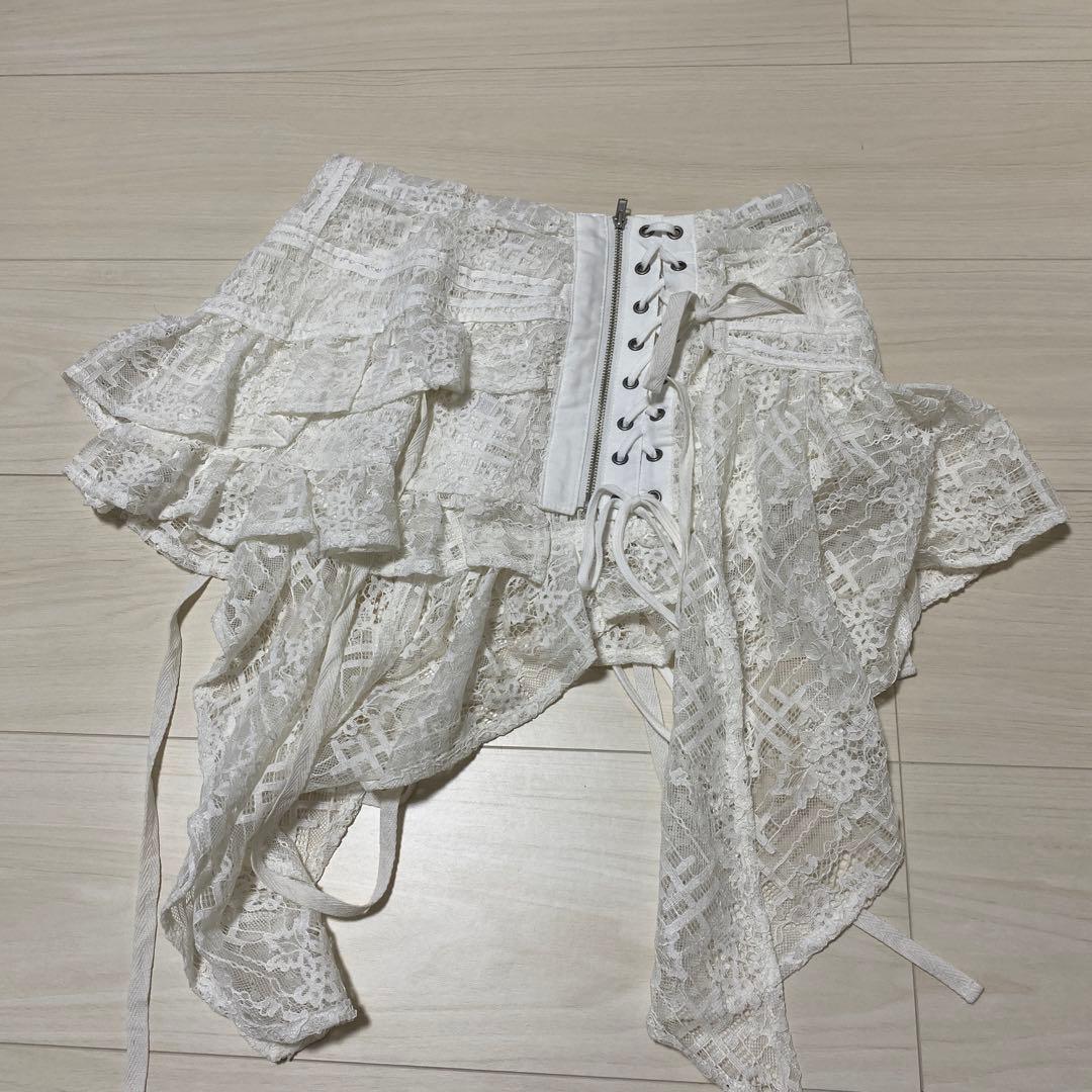 SLY レースアップ アシンメトリー スカート ベルト