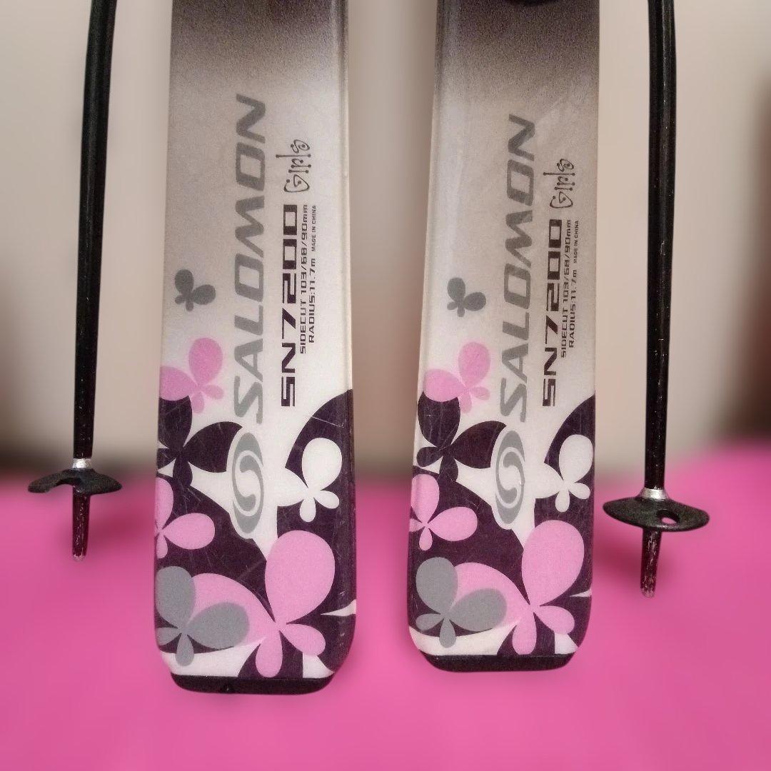 SALOMON 130cm☆ブーツ☆ストック ジュニアスキーセット