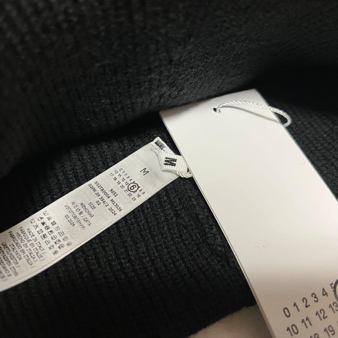 新品MM6 エムエムシックス メゾンマルジェラ ロゴ ニット帽 ニットキャップ