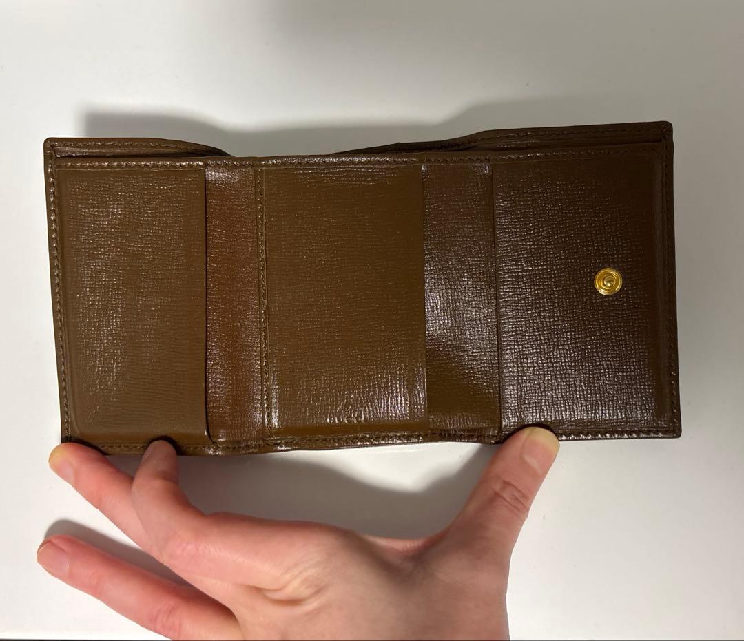 GUCCI GGパターン ホースビット 三つ折り財布 保存袋付き