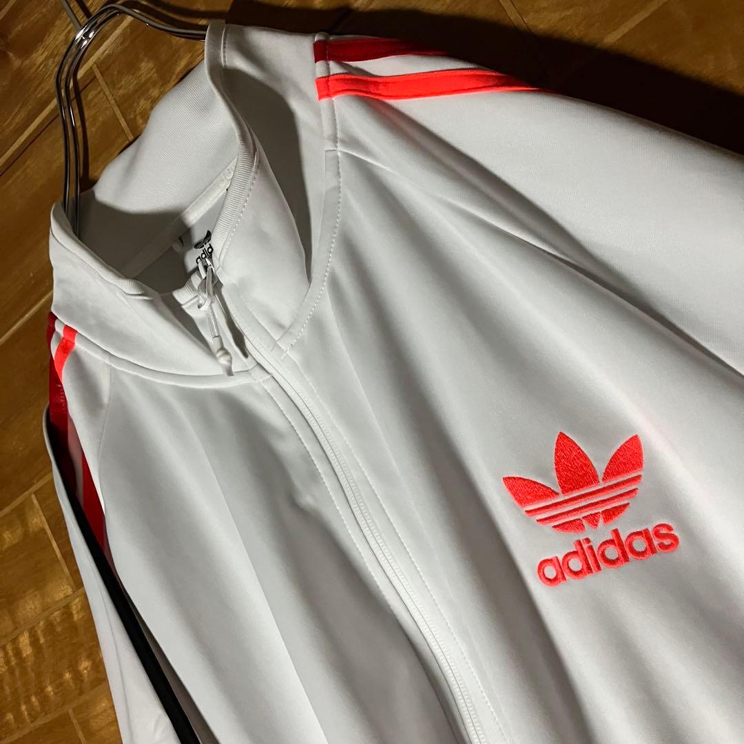 adidas CHILE 20 トラックジャケット　ジャージ　白　光沢　6XO