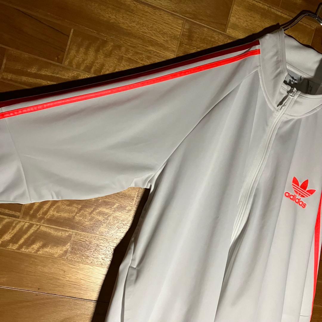 adidas CHILE 20 トラックジャケット　ジャージ　白　光沢　6XO