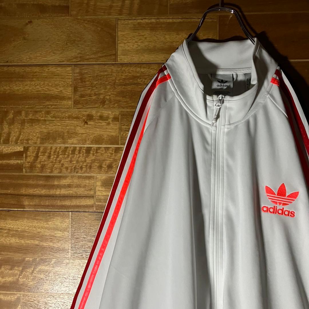 adidas CHILE 20 トラックジャケット　ジャージ　白　光沢　6XO