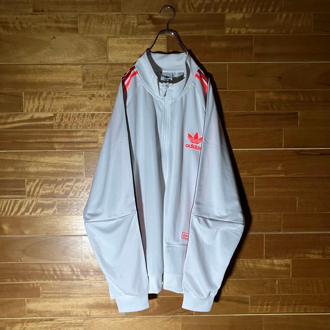 adidas CHILE 20 トラックジャケット　ジャージ　白　光沢　6XO
