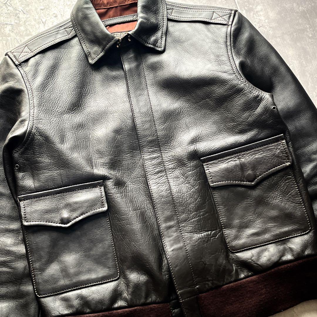 YMCLKY TYPE A-2 フライトジャケット　ホースハイド　ダークブラウン