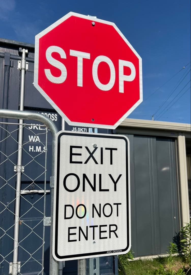 STOP アルミサイン