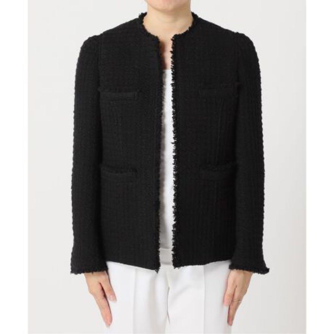 人気☆ ノーブル Le Tinteツイードジャケット ブラック