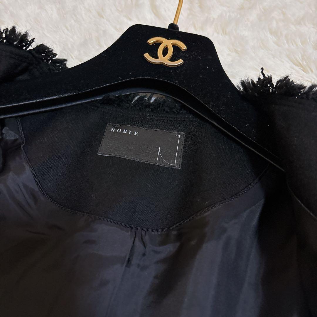 人気☆ ノーブル Le Tinteツイードジャケット ブラック