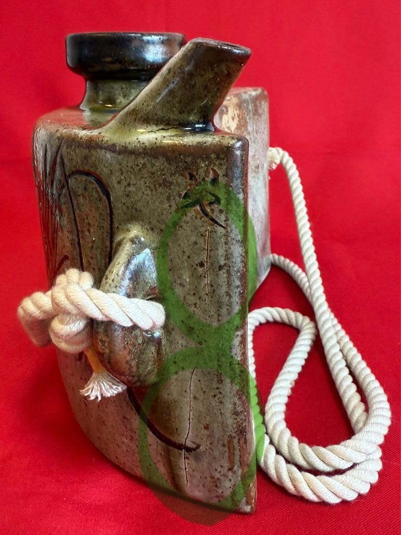 お*)様 きびん ★☆ 海老紋抱瓶 壺屋焼 壷屋焼 作家もの 人間国宝？ 詳細不