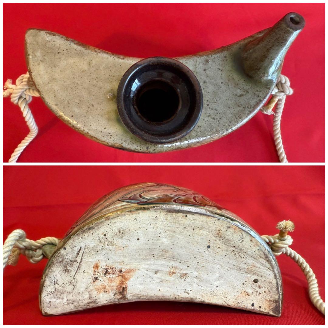 お*)様 きびん ★☆ 海老紋抱瓶 壺屋焼 壷屋焼 作家もの 人間国宝？ 詳細不