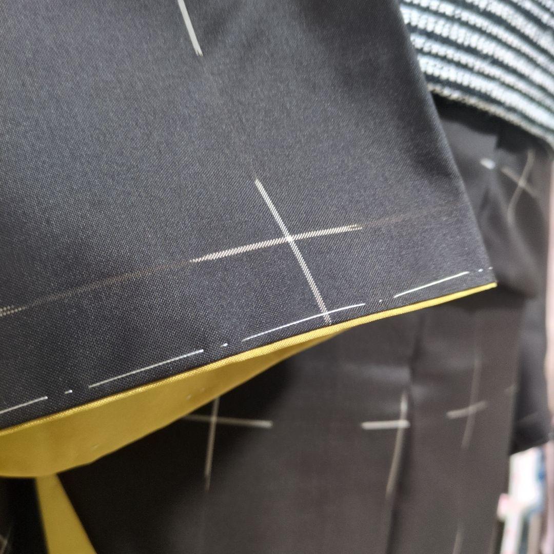 未使用美品 大島紬 十字絣 丈163 裄66.5