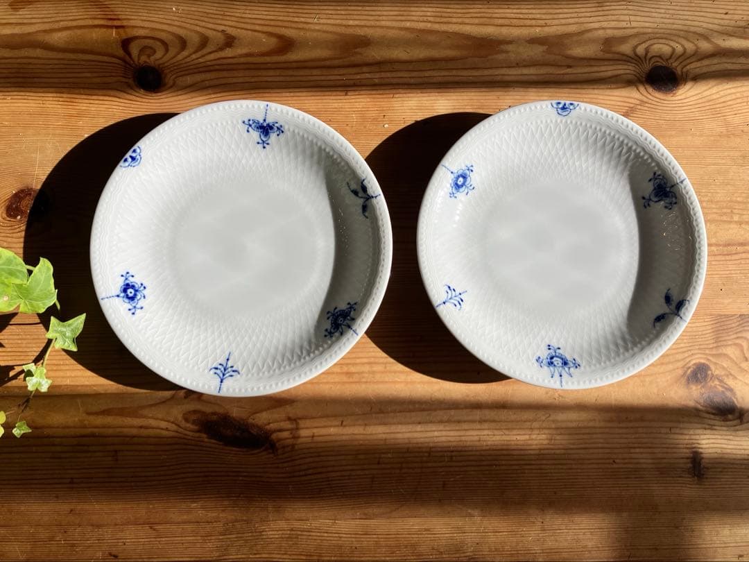 ロイヤルコペンハーゲン　新品ブルーパルメッテブロッサム　20デザートプレート×2
