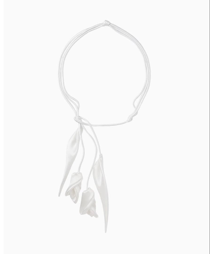 Mame Kurogouchi Floral Motif Silk Belt 白