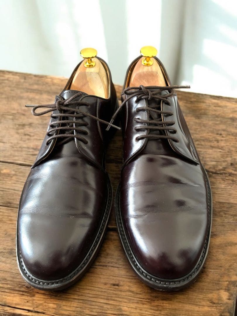 【美品】Berwick ダークブラウン レザー レースアップシューズ