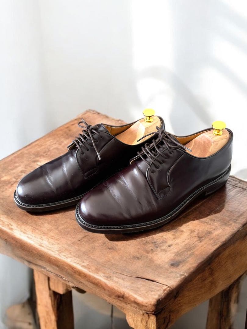 【美品】Berwick ダークブラウン レザー レースアップシューズ