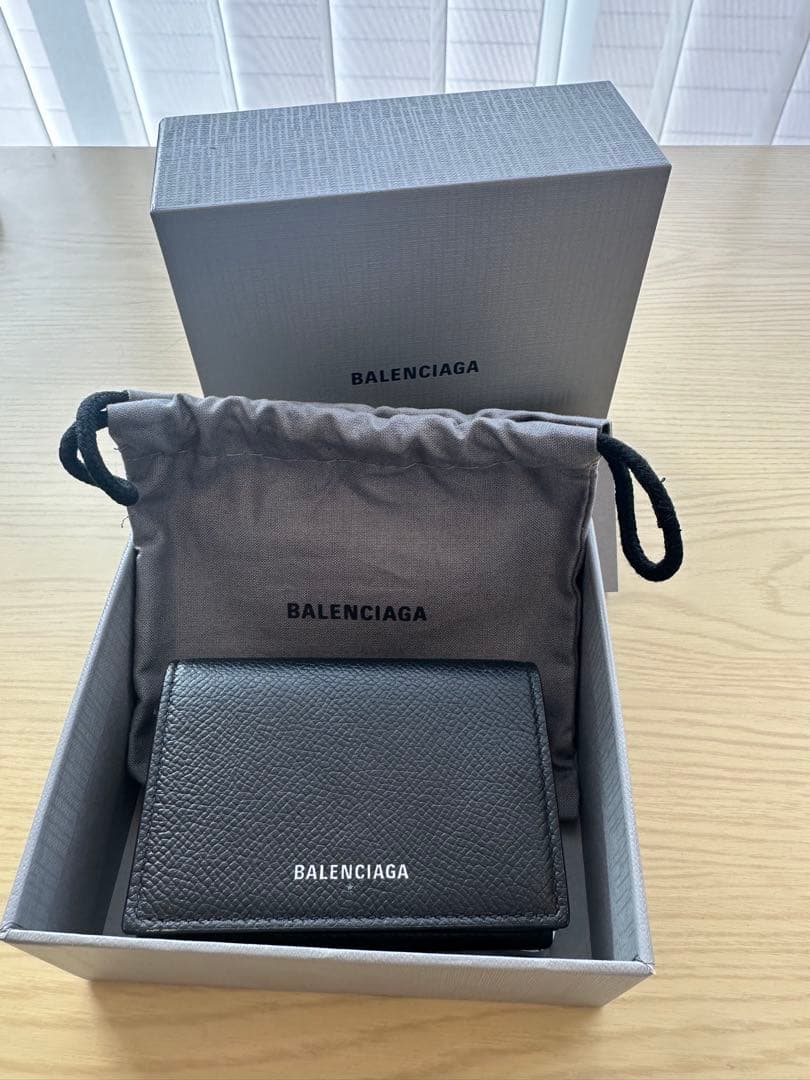 値下げ！BALENCIAGA 三つ折り財布 ブラック