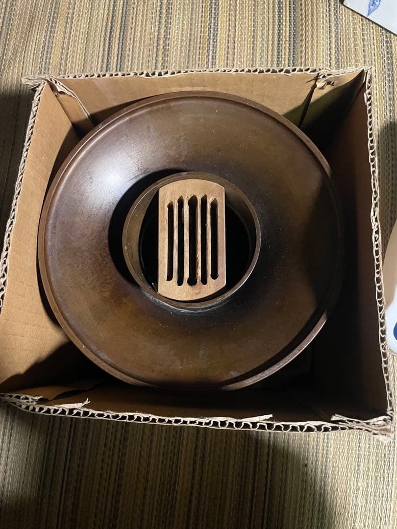 伝統工芸 薄端 花器 水盤 金属製 銅製 花瓶 華道 金属工芸品　元箱付き