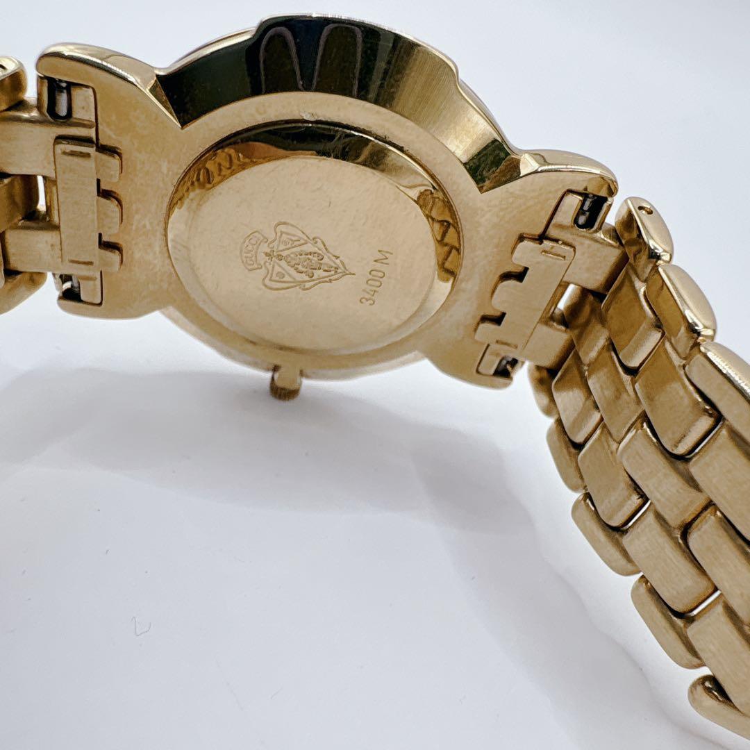 【極美品完備品】GUCCI グッチ 3400M 12Pダイヤ 付属品あり 稼働品