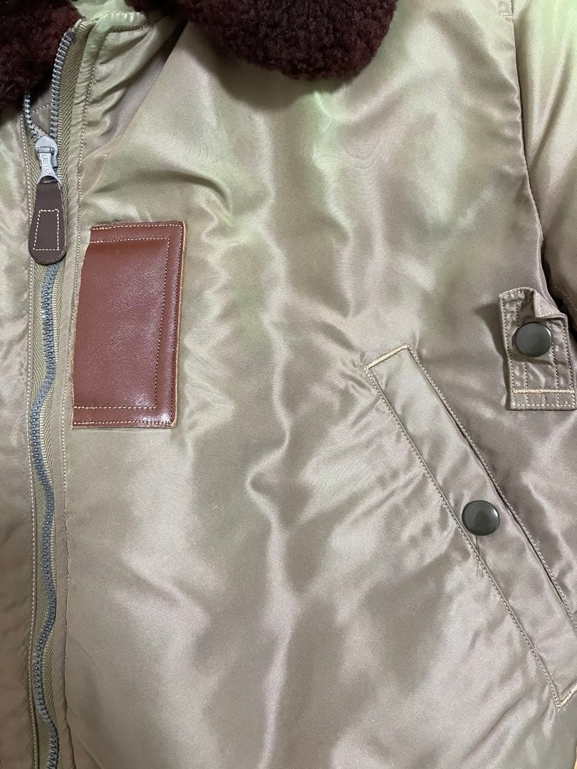 リ*ル様 バズリクソンズ　フライトジャケット　B-15B 襟ボア　36